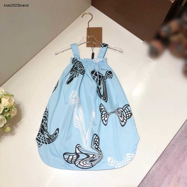 Nouveau bébé Camisole jupe princesse robe fille robes taille 100-160 CM enfants vêtements de marque motif ours imprimé enfant redingote 24Mar