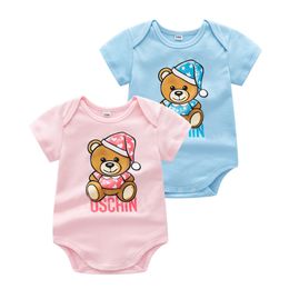 nieuwe babykleertjes babyjongen en meisje puur katoen zacht en comfortabel schattig cartoon korte mouwen eendelige romper pasgeboren cadeau 3m-24m