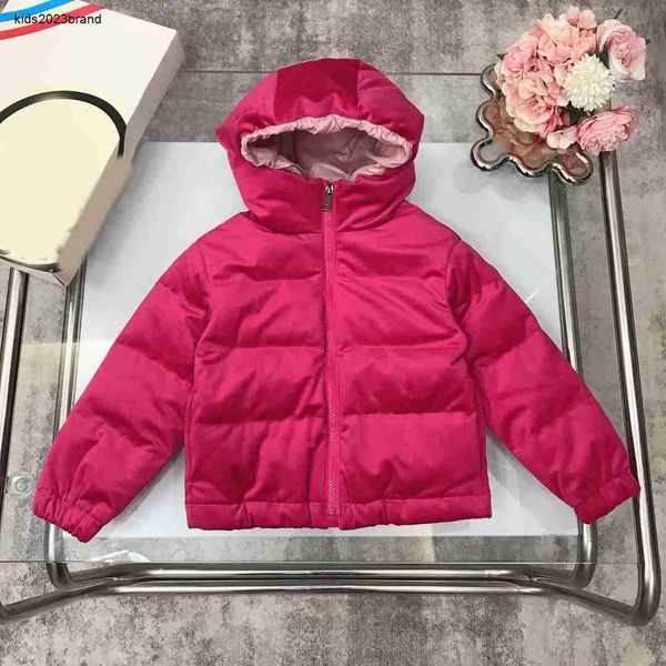 Neue Baby-Daunenjacke, super warmes Design, Winterkleidung für Kinder, Größe 100–160, Wildleder-Textur, Kindermantel, 25. Okt