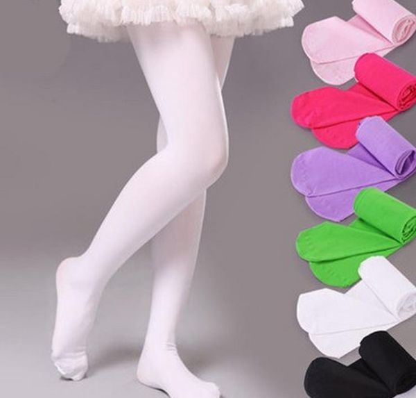 Nouveau Bébé Filles Enfants Danse Collants Couleur Pure Collants Chaussettes Enfants Chaussettes Leggings Collants Enfant Chaussettes Enfants Bas A689