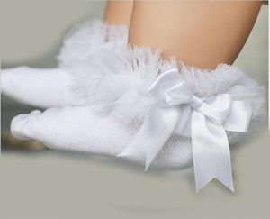 NIEUWE Baby meisjes tutu sokken kinderen ademende korte enkel boog sok kinderen peuter katoen kant ruche prinses mesh sokken 10pairs20p3644139