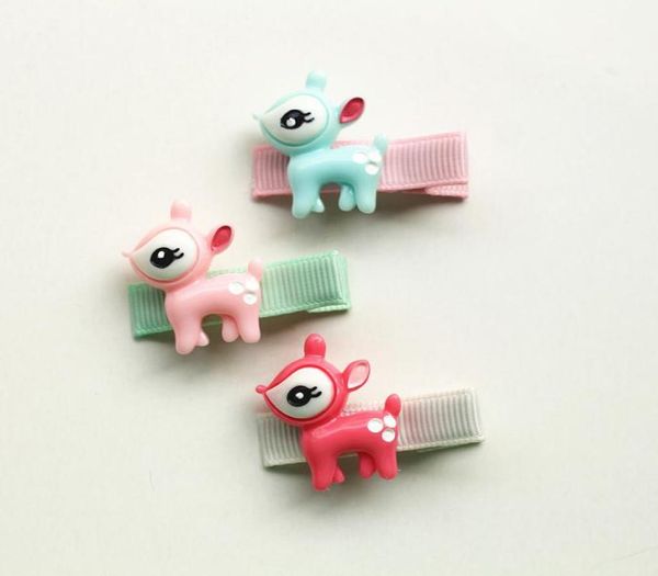 Nuevas horquillas para bebés 30 piezas/lote ciervo acrílico lindos clips de cabello para niños