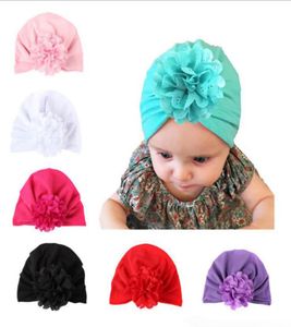 Nouveau chapeau de bébé Capes Fleur Europe Turban Knot Head Wraps India Chapeaux Oreilles Cover Enfants Childre