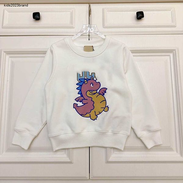 Nouveau sweat à capuche pour bébé Pull à manches longues pour enfants Taille 100-150 vêtements de marque pour enfants Colored Dinosaur Pattern filles garçons pull 24Mar