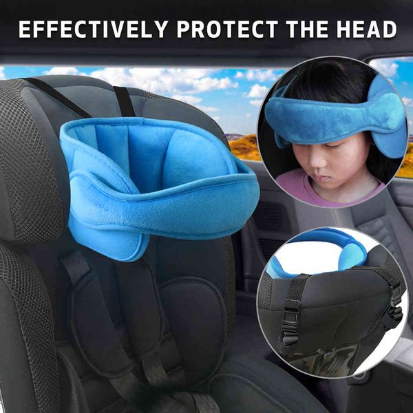 Nuevo Bebé Niños Asiento de coche ajustable Soporte para la cabeza Almohada fija para dormir Protección para el cuello Corralito de seguridad Reposacabezas Acolchado de fijación