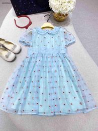 Nouveau bébé dentelle jupe princesse robe fille robes dentelle taille 100-160 CM enfants vêtements de marque bonbons broderie enfant redingote 24Mar