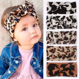 Nieuwe Baby Luipaard Print Hoofdband Haaraccessoires Kinderen Brede Rand Traceless Strik Hoofdbanden Kinderen Haarband