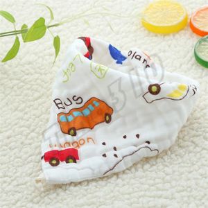 Nouveau bébé salive serviette bébé triangle serviette coton bavoir gaze snap écharpe nouveau-né manger bavoir T8G014