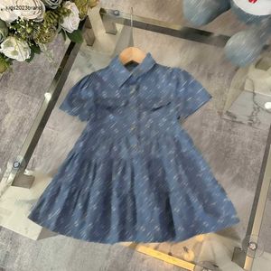 Nouvelle jupe bébé jupe bleu denim tissu princesse robe taille 100-150 cm kids de créateur vêtements d'été filles de fête 24mai