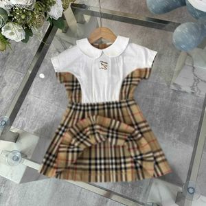 Nouvelle jupe de bébé Blocking Blocking Splicing Princess Robe Taille 100-160 cm Kids Designer Vêtements Summer Girls Partydress 24may