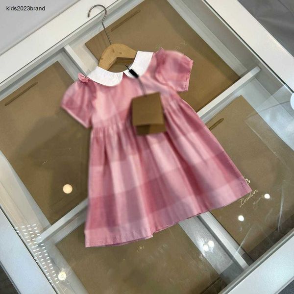 Nouvelle jupe bébé collier de poupée blanche Robe princesse taille 80-120 cm kids de créateur de créateurs gradient à carreaux de conception de filles