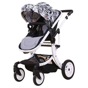 Nieuwe kinderwagen 2 in 1 Groene kinderwagen gevouwen wandelwagen hoge landen kinderwagen voor baby reizen kinderwagen Roze baby auto lichtgewicht L230625