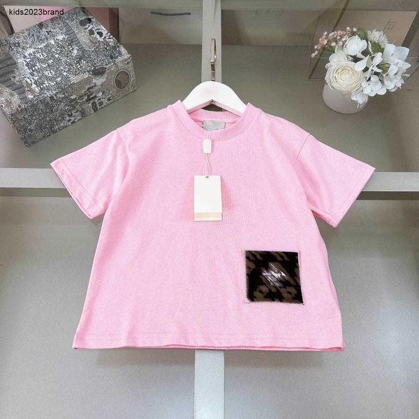 Nueva camiseta para bebés ropa para niños ropa de diseño verano minimalista de color sólido niñas tamaño de manga corta 100-160 cm niños camisetas para niños 24 abril