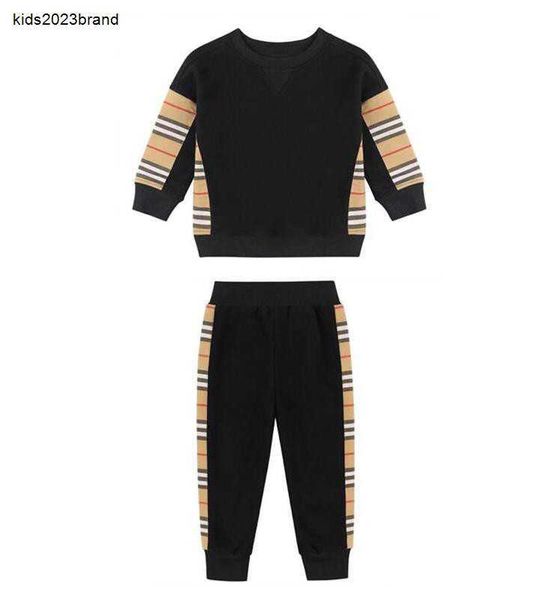 Новые детские спортивные костюмы для мальчиков и девочек, комплекты одежды в полоску, детские повседневные спортивные костюмы, хлопковая детская спортивная одежда, пуловер + штаны