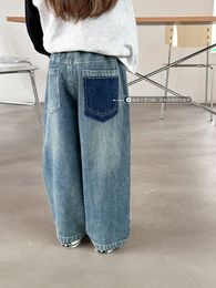 Pantalon à jambes larges pour bébé, jean à jambe droite, hipster pour enfants, nouvelle collection