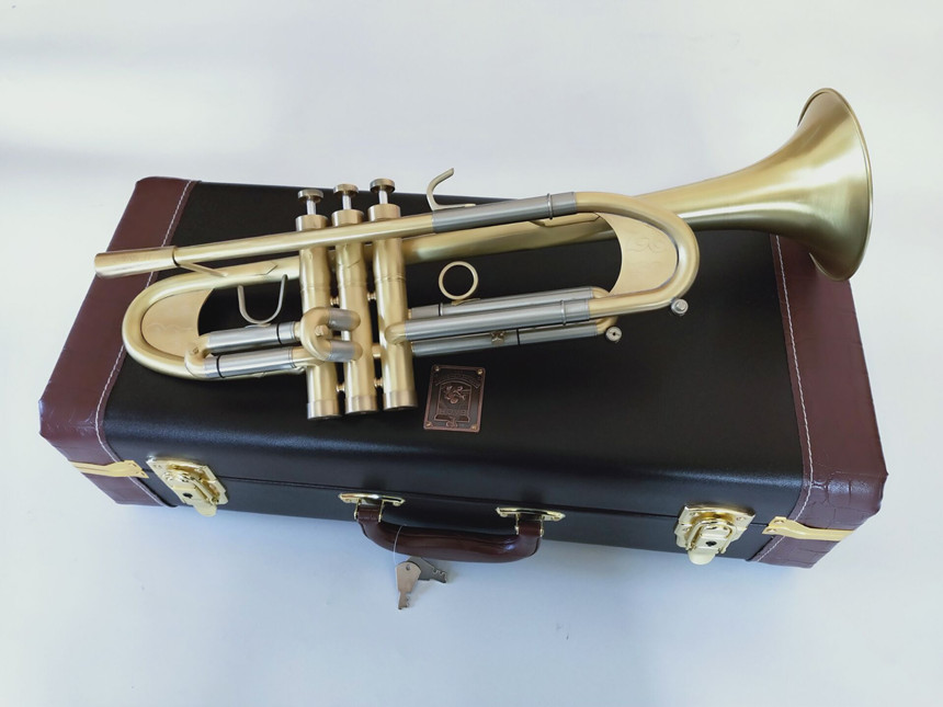 Ny Bach Trumpet B platt trumpet LT197GS-77 musikinstrument tyngre typ Guldplätering Trumpet spelar musik
