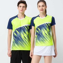 Nouvelle veste Badminton T-shirt à manches courtes Impression Séchage rapide Tennis de table respirante