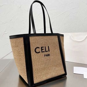 Nouveau sac lettre Celie Shopping Fashion Linen Totes Designer Femmes Sac à main à tricot de paille