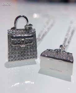 Nieuwe tas met diamanten ketting vrouwelijke sleutelbeenketting met diamanten eenvoudige net rode allmatch sterling zilveren sieraden4286127