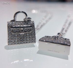 Nieuwe tas met diamanten ketting vrouwelijke sleutelbeenketting met diamanten eenvoudige net rode allmatch sterling zilveren sieraden6041801