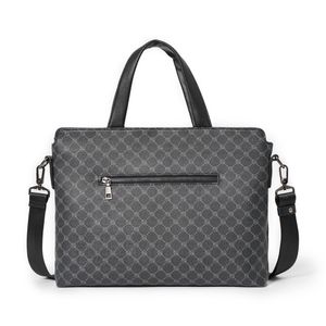 Nieuwe tassen mode zakelijke aktetas mannen luxe plaid ontwerp lederen laptop handtas mannelijke kantoor werk trip messenger bag sittchels