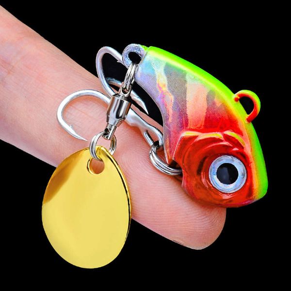 Nuevos cebos Señuelos 5g 10g 14g Metal Mini VIB Cuchara Spin Lentejuelas Señuelo Tackle Pin Cebo duro Crankbait Vibración Spinner Hundimiento Pesca Jerkbait