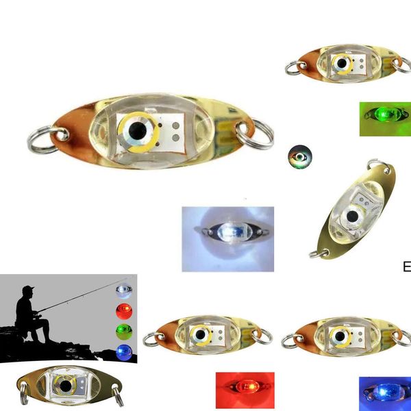 Nouveaux appâts leurres LED leurre lumières conception créative des yeux accessoires de pêche en plein air clignotant sous-marin leurre attracteur de poisson lumières Multi couleurs