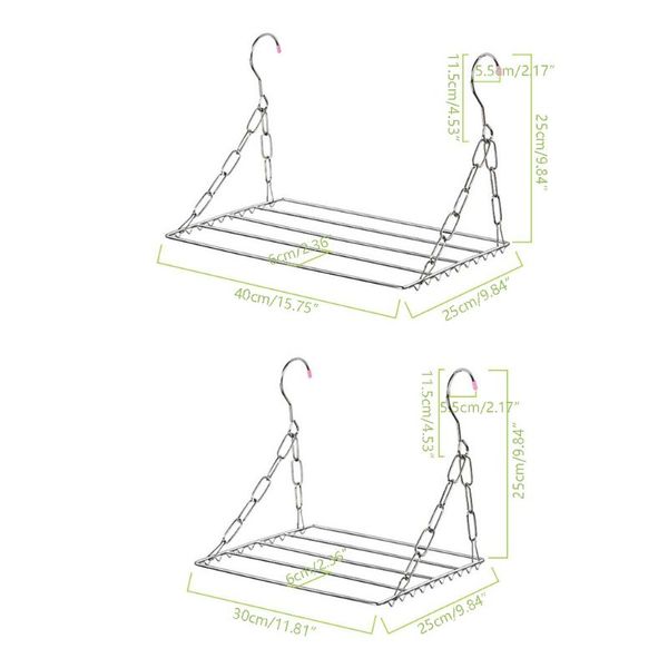 Nouveau Balcon pliant chaussure étendoir à vêtements Airer acier inoxydable blanchisserie sous-vêtements