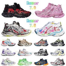 nieuwe balences track runner 3.0 7.0 7.5 77.0 casual schoenen heren dames designer sneaker veelkleurig vintage lila paars roze triple s balencicas sneaker platform trainer