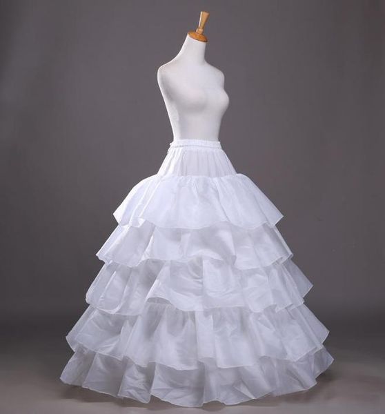 Nouvelle robe de bal jupon blanc Crinoline sous-jupe robe de mariée Slip 3 cerceau jupe Crinoline pour robe de Quinceanera pas cher 3732347