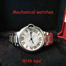 Nuevo reloj con globo Relojes para hombre Bisel de cerámica Reloj de lujo clásico de 42 mm Movimiento mecánico automático Reloj de pulsera con caja