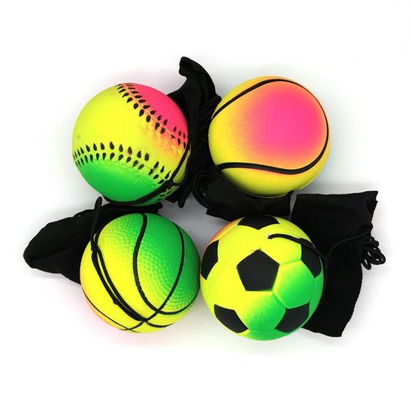 Nouvelles balles balles en caoutchouc éponge baseball Lancer Bouncy Enfants Drôle Élastique Réaction Formation Poignet Bande Balle Jeu Jouet enfant girls297K