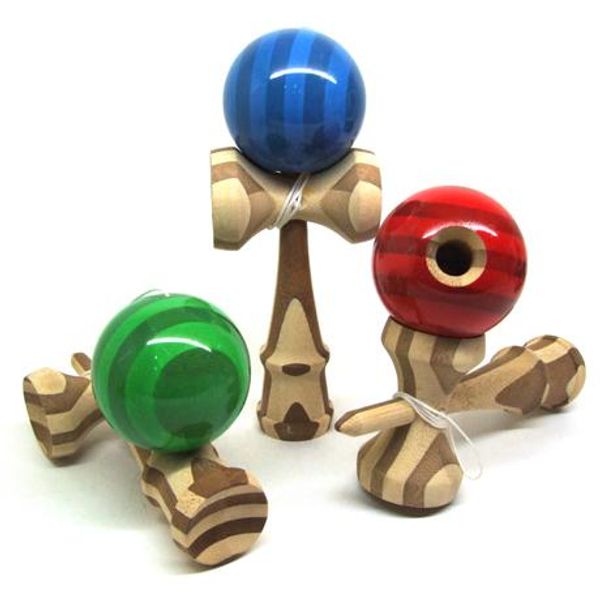 Juguetes de 18,5 cm Bamboo Kendama juego de madera tradicional japonés juguete para niños hecho de bambú envío gratis nuevo