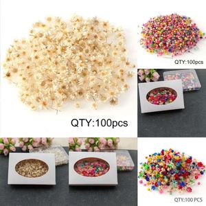 Nouvelles bannières banderoles confettis 100/200 pièces fleurs séchées petite étoile fleur pour bricolage fabrication de bougies en résine bijoux remplissage en verre artisanat fleurs séchées pour la décoration