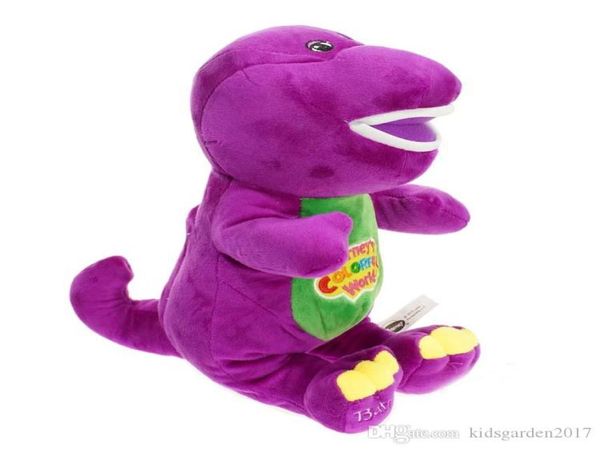 Nouveau Barney le dinosaure 28 cm chanter je t'aime chanson peluche violette peluche Doll3227530