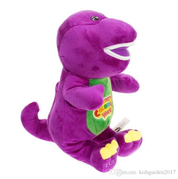 Nieuwe Barney The Dinosaur 28 cm Sing I LOVE YOU lied Paars pluche knuffelpop7794790