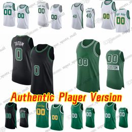 Version de joueur personnalisée Basketball Jayson 0 TatumJerseys AU Stitch 4 Jrue 8 Kristaps Holiday Porzingis 7 Jaylen 9 Derrick Brown White 42 Al 11 Payton Horford Pritchard