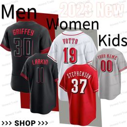 Nieuwe honkbaljersey Tyler Stephen India Kyle Farmer Nick Senzel Joey Votto 14 Pete Rose Montas 44 Elly de la Cruz Jeugd mannen vrouwen Jersey shirts gestikt