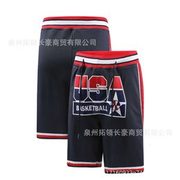 Nieuwe basketball jersey American Style Men S Shorts Team USA Losse en ademende unisex Sports Outdoor Trend Horts UA Ports Horts Ports