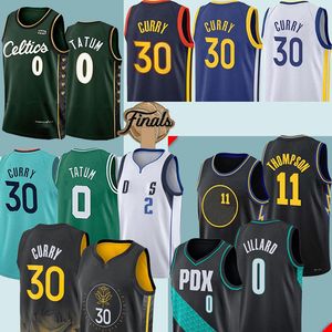 Nouveaux maillots de basket-ball 0 30 11 Edition Brown Marcus Smart James Stephen Larry rétro Oiseau Jaylen Jayson Klay Thompson hommes enfants gilet chemises