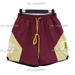 Nieuwe basketbal rhude shorts heren fi strand kort hardloopbroek sport fitn luxe rhude korte zomer casual veelzijdige snel drogen snel drogen ademende mesh board 97E4