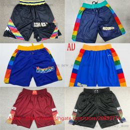 Nieuwe basketbal shorts Classic Justdon met Pocket Hip Pop Pant Zipper Sweatpants Short