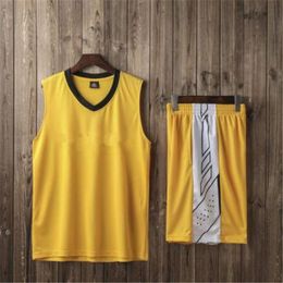 Nouveau costume de basket-ball hommes maillot de basket-ball personnalisé maillot d'entraînement sportif mâle confortable maillot d'entraînement d'été 079