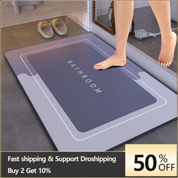 Nueva alfombra de baño, alfombra antideslizante superabsorbente para baño, alfombra para baño y ducha de secado rápido, alfombrillas para puerta de entrada de cocina, alfombrilla para el suelo del hogar