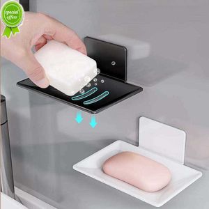 Wall-Mounted Aluminum Alloy Soap Dish - Drill-Free, Silver Sponge Holder for Bathroom & Kitchen