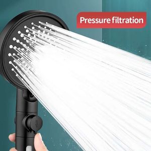 Nouveau Salle de bain bain maison tête haute pression Portable 6 vitesses réglable robinet baignoire Lotus auvent douche filtre