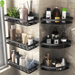 Nieuwe Badkamer Plank Make-Up Organizer Aluminium Shampoo Rack Douche Plank Badkamer Accessoires Geen Boor Wandplank