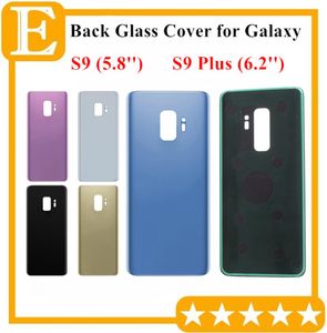 NUEVA PUERTA DE BATERÍA VERDADERA DE CUBIERTA DE VIDRIA ADHESIVA REEMPLAZO DE SAMSUNG GALAXY S9 G960 VS S9 más G965 10pcs1485338