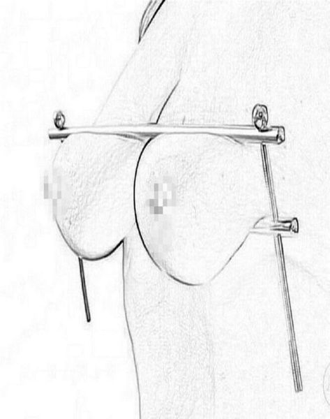Nuevo BDSM Tortura ajustable Juego de abrazaderas jaula de pezones Restricciones de esclavitud de seno