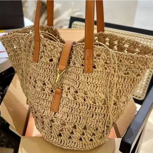 Nouveau sac de plage rotin décontracté bacs de grande capacité Designer Wicker Woven Woven Bacs Summer Beach Bali Sacs de paille Lady Travel Big Basket Purse